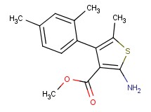 methyl 2-amino-4-(2,4-dimethylphenyl)-5-methylthiophene-3-carboxylate methyl 2-amino-4-(2,4-dimethylphenyl)-5-methylthiophene-3-carboxylate