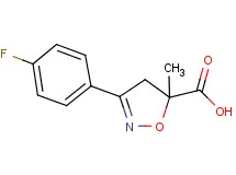 3-(4-fluorophenyl)-5-methyl-4,5-dihydroisoxazole-5-carboxylic acid 3-(4-fluorophenyl)-5-methyl-4,5-dihydroisoxazole-5-carboxylic acid