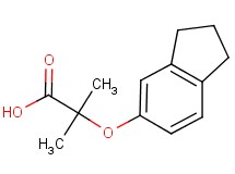 2-(2,3-dihydro-1H-inden-5-yloxy)-2-methylpropanoic acid 2-(2,3-dihydro-1H-inden-5-yloxy)-2-methylpropanoic acid