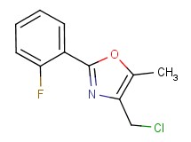 4-(chloromethyl)-2-(2-fluorophenyl)-5-methyl-1,3-oxazole 4-(chloromethyl)-2-(2-fluorophenyl)-5-methyl-1,3-oxazole