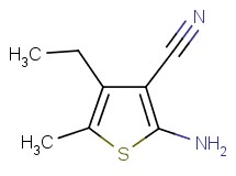 2-amino-4-ethyl-5-methylthiophene-3-carbonitrile 2-amino-4-ethyl-5-methylthiophene-3-carbonitrile