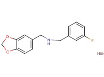 (1,3-benzodioxol-5-ylmethyl)(3-fluorobenzyl)amine hydrobromide (1,3-benzodioxol-5-ylmethyl)(3-fluorobenzyl)amine hydrobromide