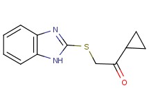 2-(1H-benzimidazol-2-ylthio)-1-cyclopropylethanone 2-(1H-benzimidazol-2-ylthio)-1-cyclopropylethanone