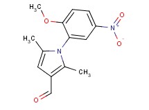 1-(2-methoxy-5-nitrophenyl)-2,5-dimethyl-1H-pyrrole-3-carbaldehyde 1-(2-methoxy-5-nitrophenyl)-2,5-dimethyl-1H-pyrrole-3-carbaldehyde