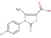 3-(4-chlorophenyl)-4-methyl-2-thioxo-2,3-dihydro-1,3-thiazole-5-carboxylic acid 3-(4-chlorophenyl)-4-methyl-2-thioxo-2,3-dihydro-1,3-thiazole-5-carboxylic acid