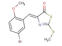 (4Z)-4-(5-bromo-2-methoxybenzylidene)-2-(methylthio)-1,3-thiazol-5(4H)-one (4Z)-4-(5-bromo-2-methoxybenzylidene)-2-(methylthio)-1,3-thiazol-5(4H)-one