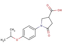 1-(4-isopropoxyphenyl)-5-oxopyrrolidine-3-carboxylic acid 1-(4-isopropoxyphenyl)-5-oxopyrrolidine-3-carboxylic acid