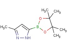 3-methyl-5-(4,4,5,5-tetramethyl-1,3,2-dioxaborolan-2-yl)-1H-pyrazole 3-methyl-5-(4,4,5,5-tetramethyl-1,3,2-dioxaborolan-2-yl)-1H-pyrazole