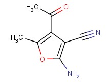 4-acetyl-2-amino-5-methyl-3-furonitrile