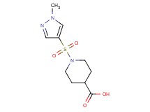 1-[(1-methyl-1H-pyrazol-4-yl)sulfonyl]piperidine-4-carboxylic acid