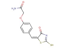2-{4-[(E)-(2-mercapto-4-oxo-1,3-thiazol-5(4H)-ylidene)methyl]phenoxy}acetamide