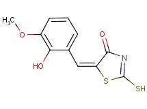 (5E)-5-(2-hydroxy-3-methoxybenzylidene)-2-mercapto-1,3-thiazol-4(5H)-one