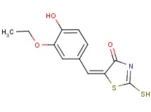 (5E)-5-(3-ethoxy-4-hydroxybenzylidene)-2-mercapto-1,3-thiazol-4(5H)-one