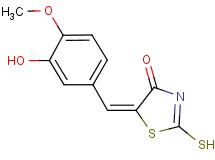 (5E)-5-(3-hydroxy-4-methoxybenzylidene)-2-mercapto-1,3-thiazol-4(5H)-one