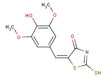 (5E)-5-(4-hydroxy-3,5-dimethoxybenzylidene)-2-mercapto-1,3-thiazol-4(5H)-one