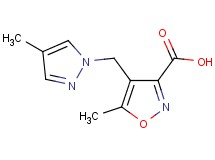 5-methyl-4-[(4-methyl-1H-pyrazol-1-yl)methyl]isoxazole-3-carboxylic acid