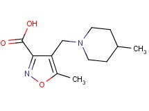 5-methyl-4-[(4-methylpiperidin-1-yl)methyl]isoxazole-3-carboxylic acid