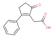 (5-oxo-2-phenylcyclopent-1-en-1-yl)acetic acid