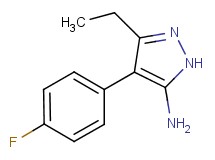 3-ethyl-4-(4-fluorophenyl)-1H-pyrazol-5-amine