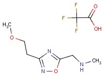 {[3-(2-methoxyethyl)-1,2,4-oxadiazol-5-yl]methyl}methylamine trifluoroacetate
