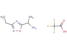 [1-(3-ethyl-1,2,4-oxadiazol-5-yl)ethyl]amine trifluoroacetate