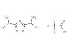 [1-(3-isopropyl-1,2,4-oxadiazol-5-yl)ethyl]amine trifluoroacetate