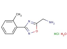 {[3-(2-methylphenyl)-1,2,4-oxadiazol-5-yl]methyl}amine hydrochloride hydrate
