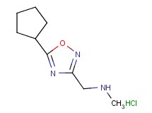 [(5-cyclopentyl-1,2,4-oxadiazol-3-yl)methyl]methylamine hydrochloride