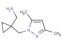({1-[(3,5-dimethyl-1H-pyrazol-1-yl)methyl]cyclopropyl}methyl)amine