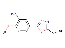 5-(5-ethyl-1,3,4-oxadiazol-2-yl)-2-methoxyaniline 5-(5-ethyl-1,3,4-oxadiazol-2-yl)-2-methoxyaniline
