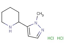2-(1-methyl-1H-pyrazol-5-yl)piperidine dihydrochloride