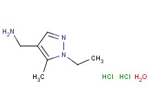 [(1-ethyl-5-methyl-1H-pyrazol-4-yl)methyl]amine dihydrochloride hydrate