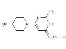2-amino-6-(4-amino-1-piperidinyl)-4(3H)-pyrimidinone dihydrochloride