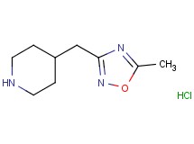 4-[(5-methyl-1,2,4-oxadiazol-3-yl)methyl]piperidine hydrochloride