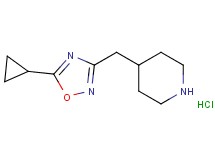 4-[(5-cyclopropyl-1,2,4-oxadiazol-3-yl)methyl]piperidine hydrochloride