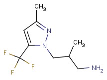 2-methyl-3-[3-methyl-5-(trifluoromethyl)-1H-pyrazol-1-yl]-1-propanamine