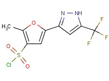 2-methyl-5-[5-(trifluoromethyl)-1H-pyrazol-3-yl]-3-furansulfonyl chloride