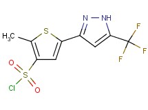 2-methyl-5-[5-(trifluoromethyl)-1H-pyrazol-3-yl]-3-thiophenesulfonyl chloride