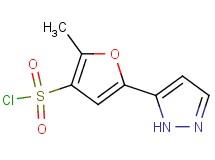 2-methyl-5-(1H-pyrazol-5-yl)-3-furansulfonyl chloride