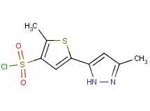 2-methyl-5-(3-methyl-1H-pyrazol-5-yl)-3-thiophenesulfonyl chloride