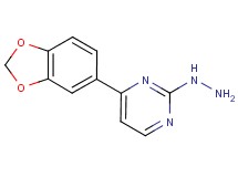4-(1,3-benzodioxol-5-yl)-2-hydrazinopyrimidine