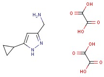 [(5-cyclopropyl-1H-pyrazol-3-yl)methyl]amine diethanedioate