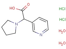 3-pyridinyl(1-pyrrolidinyl)acetic acid dihydrochloride dihydrate