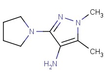 1,5-dimethyl-3-(1-pyrrolidinyl)-1H-pyrazol-4-amine