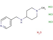 1-methyl-N-(4-pyridinylmethyl)-4-piperidinamine trihydrochloride hydrate