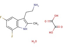 [2-(5,7-difluoro-2-methyl-1H-indol-3-yl)ethyl]amine oxalate hydrate
