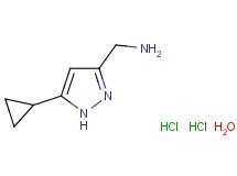 [(5-cyclopropyl-1H-pyrazol-3-yl)methyl]amine dihydrochloride hydrate
