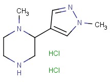 1-methyl-2-(1-methyl-1H-pyrazol-4-yl)piperazine dihydrochloride