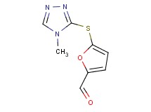 5-[(4-methyl-4H-1,2,4-triazol-3-yl)thio]-2-furaldehyde