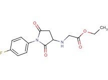 ethyl N-[1-(4-fluorophenyl)-2,5-dioxopyrrolidin-3-yl]glycinate